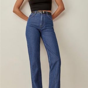 Cynthia high rise straight long jeans (cesme wash)